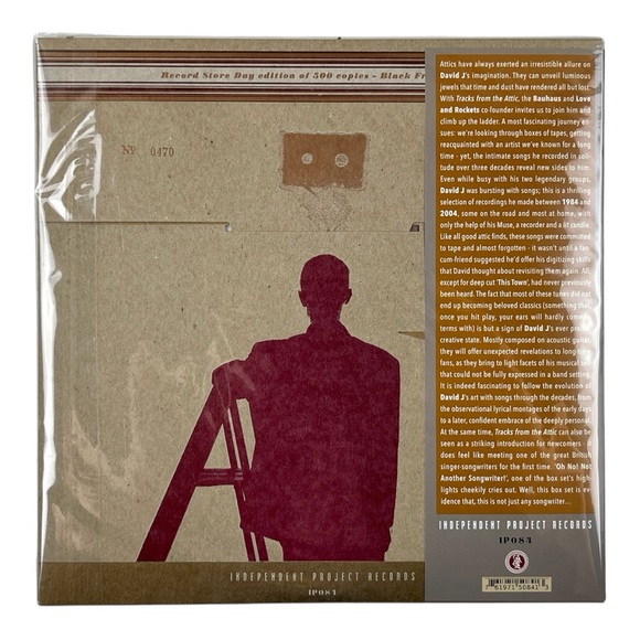 New DAVID J - Tracks From The Attic, Red Vinyl 3LP, RSD BF 2023, LE 1 of 500 - Picture 2 of 4